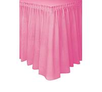 Unique Party - 50051 - Jupe de Table en Plastique - 4,2 m - Rose Vif