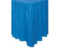 Unique Party - 50057 - Jupe de Table en Plastique - 4,2 m - Bleu Roi