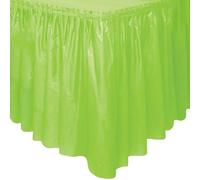 Unique – Jupe de table en plastique – 50059 – 4,2 m – Vert Citron