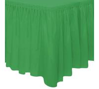 Unique Party - 50060 - Jupe de Table en Plastique - 4,2 m - Vert Émeraude, taille unique