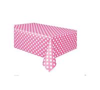 Unique Party - 50265 - Nappe - Plastique à Pois - 2,74 x 1,37 m - Rose Vif