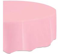 Nappe en plastique rose clair - Unique party branding - Ronde 213 cm