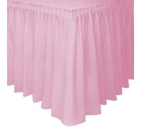 Unique Party - 50402 - Jupe de Table en Plastique - 4,2 m - Rose Pastel