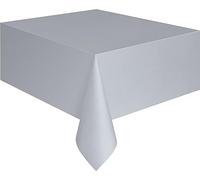 Unique Party 5083 - Nappe en Plastique Argent 2,74 m x 1,37 m