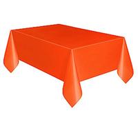 Nappe Orange Plastique Rectangulaire 135 x 270 cm