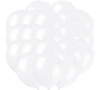 Unique Party - 52365 - Paquet de 72 Ballons en Latex - Blanc - 12 Cm