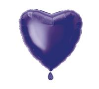 Unique Party - 52956 - Ballon à l'Hélium - Forme de Cœur - 45 cm - Violet Foncé