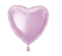 Unique Party - 52959 - Ballon à l'Hélium - Forme de Cœur - 45 cm - Rose Pastel