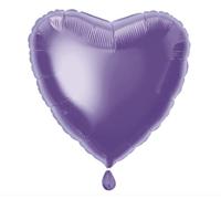 Unique Party - 52965 - Ballon à l'Hélium - Forme de Cœur - 45 cm - Lavande