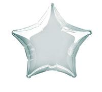 Unique Party - 53322 - Ballon à l'Hélium - Étoile - 50 cm - Argent