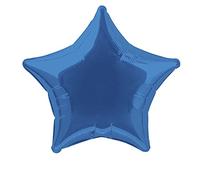 Unique Party - 53324 - Ballon à l'Hélium - Étoile - 50 cm - Bleu Roi
