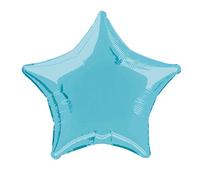 Unique Party - 53328 - Ballon à l'Hélium - Étoile - 50 cm - Bleu Pastel