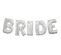 Unique Kit de bannière ballon 53682 Lettre «Bride» Argent métallisé