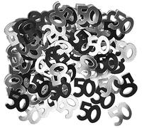 Unique Party 55226 - Confettis Glitz Noirs de 50ème Anniversaire