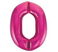 Unique Party - 55730 - Ballon Géant - Numéro 0 - 86 cm - Rose