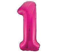 Unique Ballon géant Numéro 1 86 cm Rose (55731)