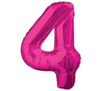 Unique Party - 55734 - Ballon Géant - Numéro 4 - 86 cm - Rose