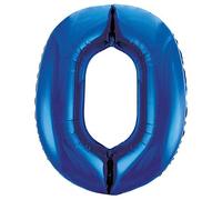 Unique Party - 55740 - Ballon Géant - Numéro 0 - 86 cm - Bleu