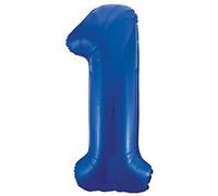 Unique Party - 55741 - Ballon Géant - Numéro 1 - 86 cm - Bleu