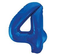 Unique Party - 55744 - Ballon Géant - Numéro 4 - 86 cm - Bleu