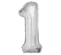 Unique Party - 55751 - Ballon Géant - Numéro 1 - 86 cm - Argent