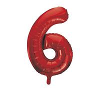 Unique Ballon géant Numéro 6, 86 cm, Rouge