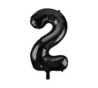 Unique Party – Ballon géant 55862 Numéro 2 – 86 cm – Noir