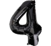 Unique Party - 55864 - Ballon Géant - Numéro 4, 86 cm, Noir