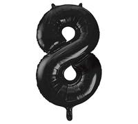 Unique Party - 55868 - Ballon Géant - Numéro 8, 86 cm, Noir