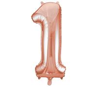 Unique Party Ballon géant 55871 Numéro 1 86 cm Or rose