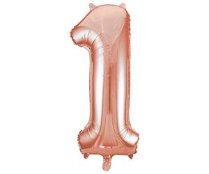 Unique Party - 55871 - Ballon Géant - Numéro 1 - 86 cm - Or Rose