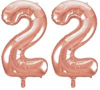 Unique Party - 55872 - Ballon Géant - Numéro 2-86 cm - Or Rose (Lot de 2)