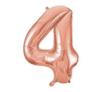 Unique Party - 55874 - Ballon Géant - Numéro 4 - 86 cm - Or Rose