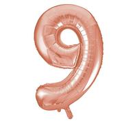 Unique Party - 55879 - Ballon Géant - Numéro 9 - 86 cm - Or Rose