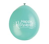 Unique Party 56060 - Ballons de Baudruche - 23 cm - Happy Retirement - Assortiment de 10