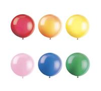 Unique Party - 56732 - Paquet de 6 Ballons Géants - Latex - 90 cm - Coloris Aléatoire