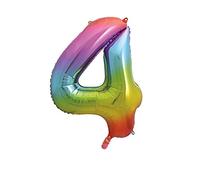 Unique Party 56804 - Ballon Géant Arc-en-Ciel Numéro 4 - 86 cm
