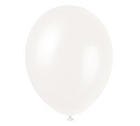 Unique Party - 56871 - Paquet de 50 Ballons Nacrés en Latex - 30 cm - Blanc Irisé