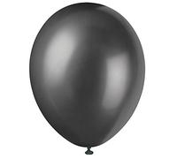 Unique Party - 56885 - Paquet de 50 Ballons Nacrés en Latex - 30 cm - Noir