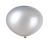 Unique Party - 56886 - Paquet de 50 Ballons Nacrés - Latex - Argent - 30 cm