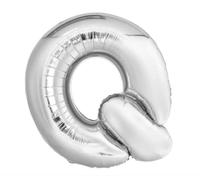 Unique Party 57524 Ballon Géant Lettre Q, Argenté, 86 cm