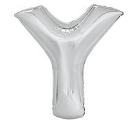 Unique Party 57532 Ballon Géant Lettre Y, Argenté, 86 cm