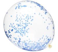 Unique Party 58115 - Ballons à Confettis - 30 cm - Bleu Royal - Paquet de 6