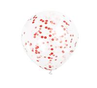 Haza Original ballons confettis 30 cm 6 pièces rouge Rood