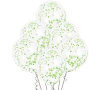 Unique Party 58119 - Ballons à Confettis - 30 cm - Vert Citron - Paquet de 6