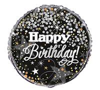 Unique Party 58287 - Ballon d'Anniversaire - 45 cm - Fête d'Anniversaire à thème Scintillante Argentée -