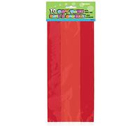 Unique Party - 62010 - Paquet de 30 Sacs Cadeaux - Cellophane - Rouge Rubis