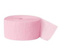 Unique Party - 6318 - Serpentin en Papier Crépon - 24 m - Rose Pastel