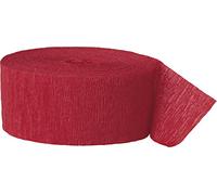 Unique Party - 6326 - Serpentin en Papier Crépon - 24 m - Rouge