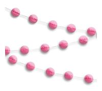 Unique Party 63375 - Guirlande de Boules Alvéolées Rose Bébé (2.1 m)